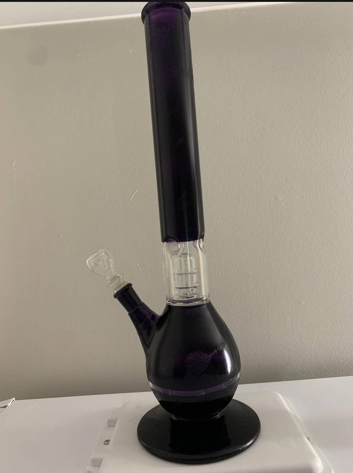 Black 18 inch Percolator Bong